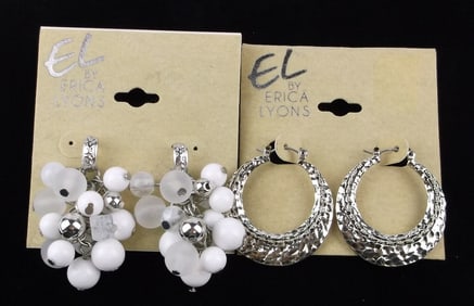 2 New Erica Lyons Earrings Sets Lot $34