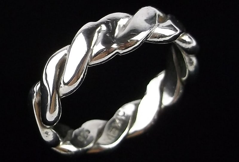 Mint Thick Vint Taxco Sterling Silver Mens Band Ring 10 (1 of 3)