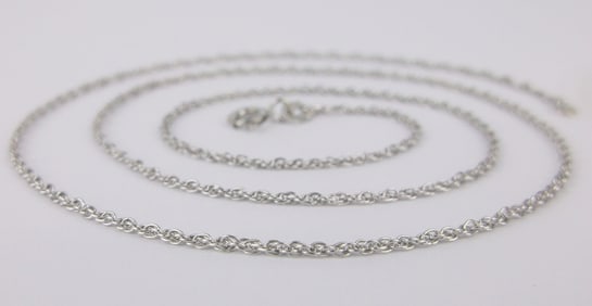 Mint Vint Italian Sterling Silver Helix Rope Chain Necklace 18"