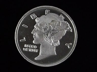 New Vintage .999 Fine Silver Mercury Coin