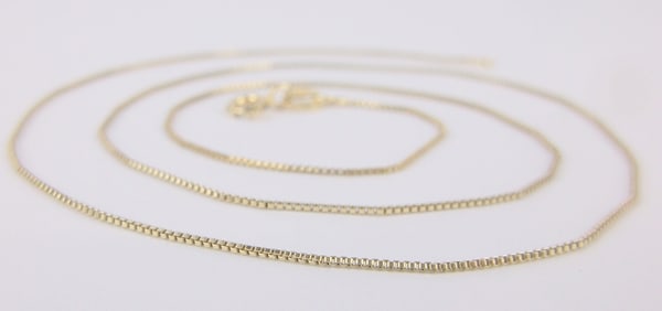 Mint Gold Over Sterling Silver Box Chain Necklace 18"