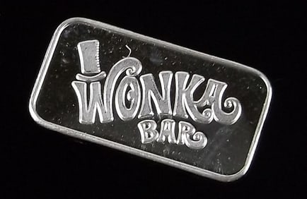 New Vintage Willy Wonka .999 Fine Silver Bar