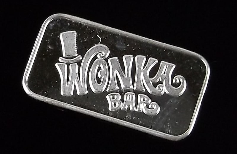 New Vintage Willy Wonka .999 Fine Silver Bar (1 of 2)