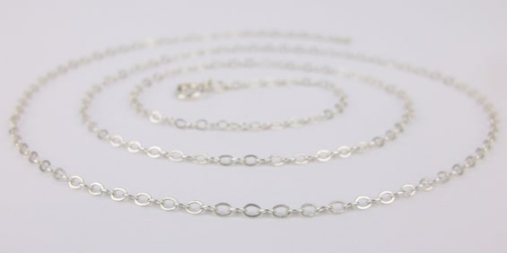 New Vintage Italian Sterling Silver Chain Necklace 20.5"