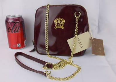 New NWT Pratesi Firenze Italian Leather Crossbody Handbag $225