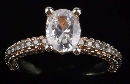 Mint Designer Sterling Silver Engagement Ring 8