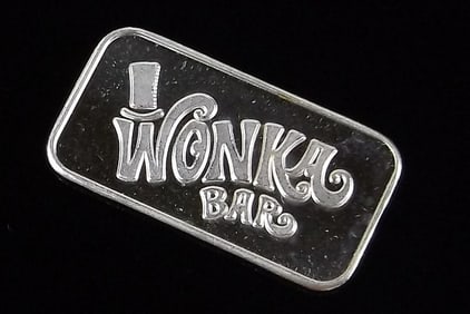 New Vintage Willy Wonka .999 Fine Silver Bar