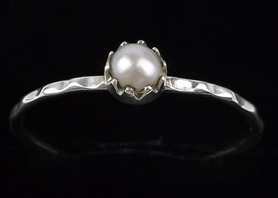 New Sterling Silver Pearl Ring 9