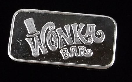 New Vintage Willy Wonka .999 Fine Silver Bar