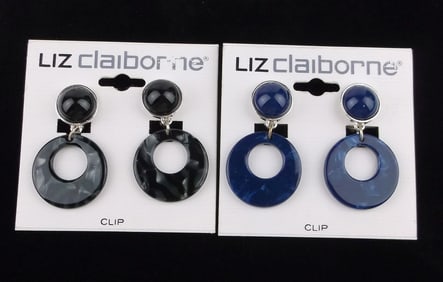 2 New Liz Claiborne Drop Earrings Sets Lot $48