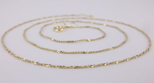 Mint Vintage Italian Gold Over Sterling Chain Necklace 20"