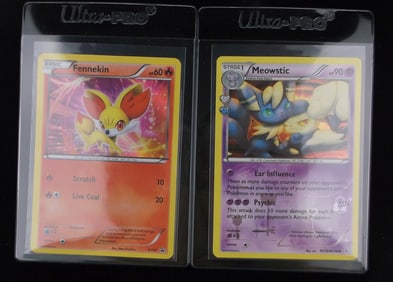 Mint 2013-16 Pokemon Meowstic Fennekin Black Star Promo Holo