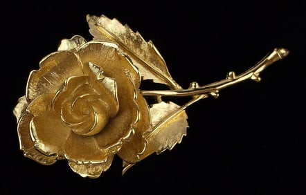 Mint Vintage Monet Rose Gold Tone Brooch