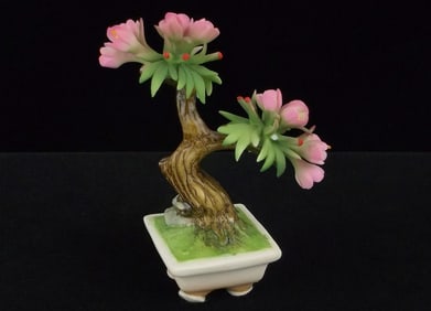 Stunning Vint Capodimonte Bonsai Tree Porcelain