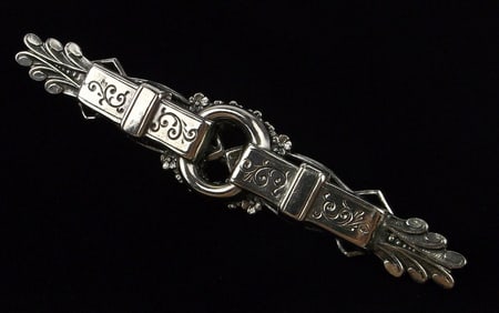 Mint Vintage 1960s Freirich Art Nouveau Style Long Brooch