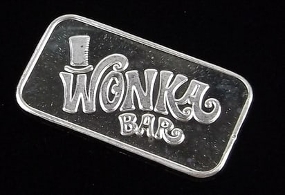 New Vintage Willy Wonka .999 Fine Silver Bar