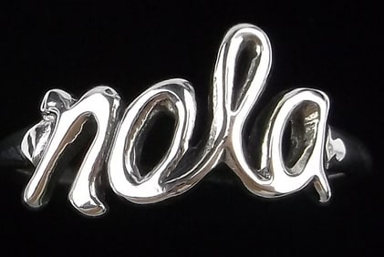 Mint Vintage Sterling Silver NOLO New Orleans Ring 8