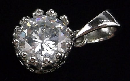 Mint Vintage Sterling Silver Ornate Pendant
