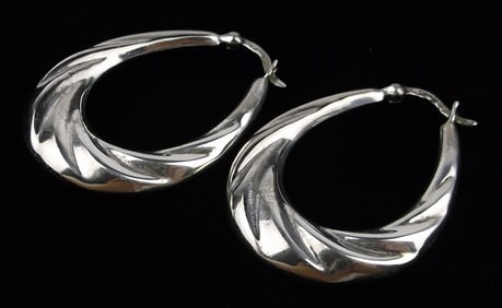 Gorgeous Vintage Italian Sterling Silver Drop Earrings