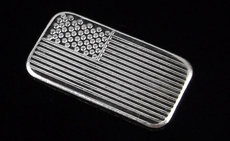 New Vintage .999 Fine Silver US Flag Bar
