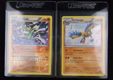 Mint 2013 Pokemon Gallade Archeops Rare Holo Lot Acrobatics