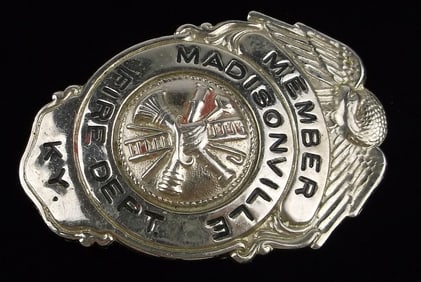 Authentic 1960s Madisonville KY Fire Department Badge