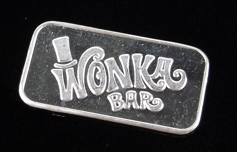 New Vintage Willy Wonka .999 Fine Silver Bar: o .999 solid fine silver coin or bar