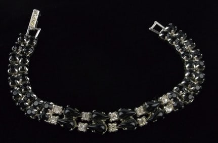 Mint Vintage 1950s Rhinestone Bracelet 7"