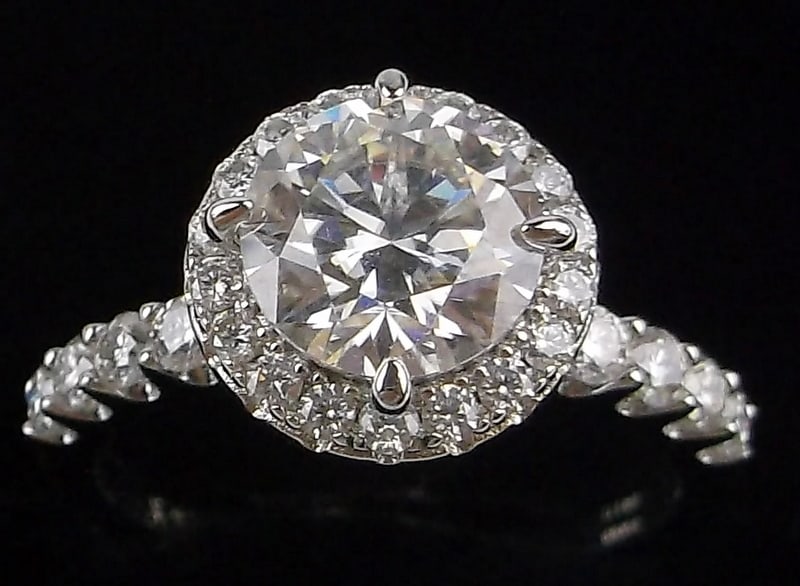 New K Style Sterling Silver 2.65 Man Made Diamond Ring 7 (1 of 8)