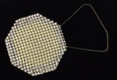 Rare 1910s French Crystal Celluloid Evening Purse Art Nouveau