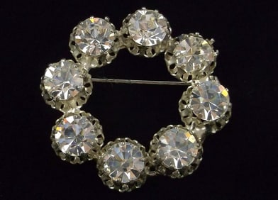 Stunning Antique 1940s Austria Crystal Brooch