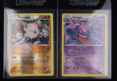 Mint 2016 Pokemon Gengar Primeape Rare Holo Lot Creep Show