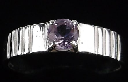 New Designer Sterling Silver Amethyst Ring 8.5