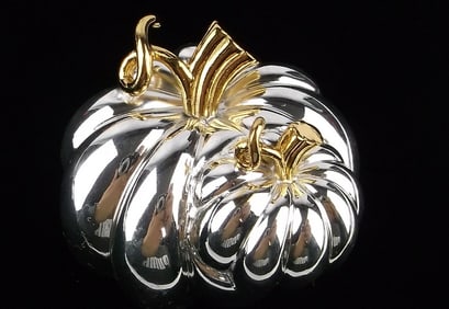 Mint Vintage Halloween Pumpkin Brooch
