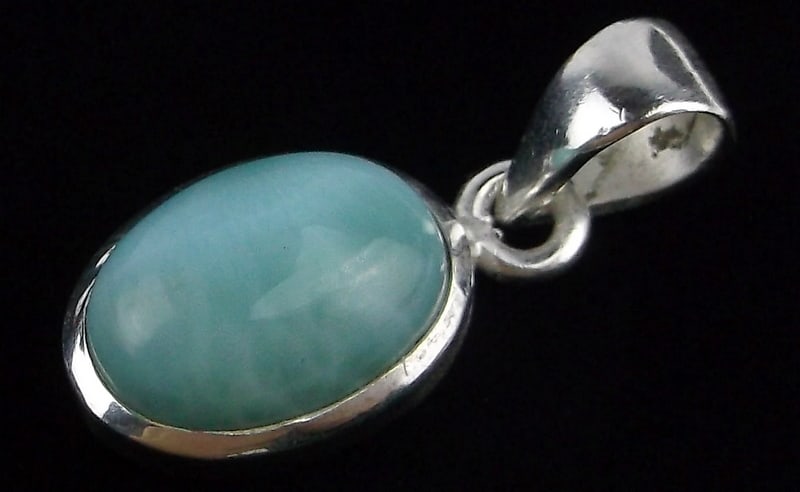 New Designer Sterling Silver Larimar Pendant: Solid Sterling Silver Guaranteed, in Brand New Never Worn Condition.