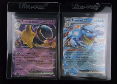 Mint 2023-24 Pokemon Blastoise Alakazam EX Ultra Rare Lot