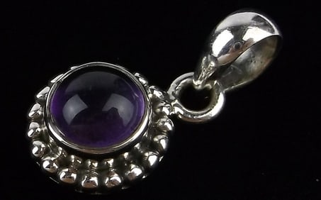 New Bali Sterling Silver Amethyst Pendant