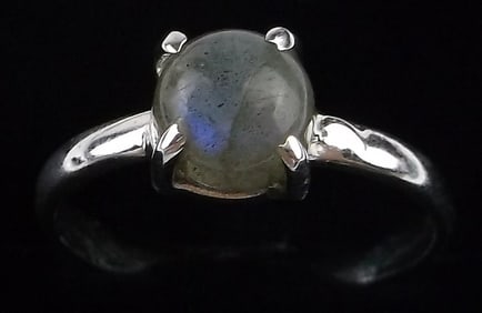 New Sterling Silver Labradorite Ring 9