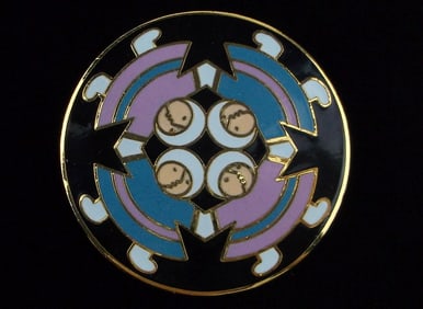 Mint Vintage Barbara Lavallee Enameled Inuit Style Brooch