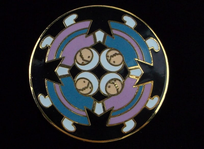 Mint Vintage Barbara Lavallee Enameled Inuit Style Brooch (1 of 3)