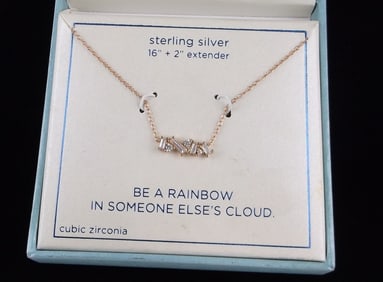 New Boxed Designer Gold Over Sterling Chain Necklace 18" $60