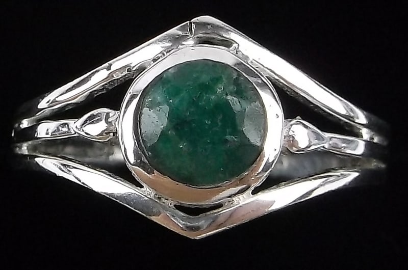 New Sterling Silver Emerald Ring 8 (1 of 2)