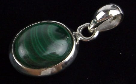 New Sterling Silver Malachite Pendant