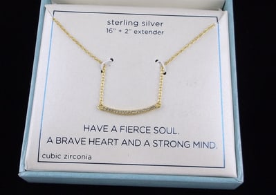 New Boxed Designer Gold Over Sterling Chain Necklace 18" $60