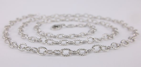New Vintage Thick Italian Sterling Silver Chain Necklace 18"