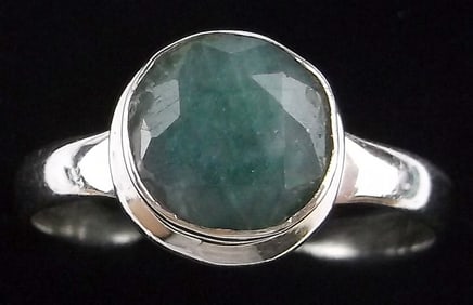 New Thick Big Sterling Silver 2ct Sapphire Ring 11