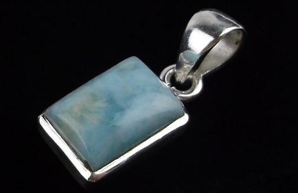 New Sterling Silver Designer Larimar Pendant