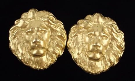 Mint Vintage 1960s Big Lion Earrings