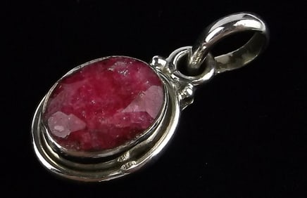 New Bali Sterling Silver 1.2ct Ruby Pendant