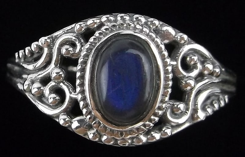 New Bali Sterling Silver Labradorite Ring 9 (1 of 2)
